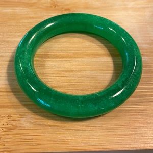 Processed Green Stone Bangle.  Antique Style.